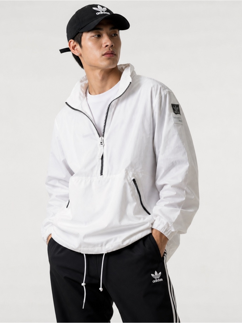 Adidas Originals EQT WB Windbreaker Jacket White & Black Large